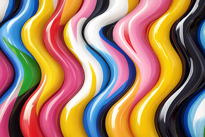 Colorful Wavy Ribbons