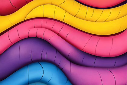 Colorful Wavy Ribbons