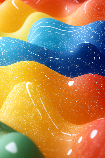 Colorful Wavy Surfaces