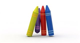 colorful wax crayons