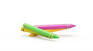 colorful wax crayons