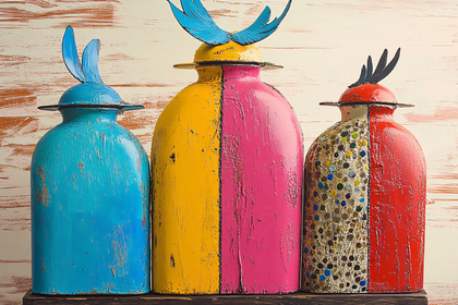 Colorful Whimsical Vessels