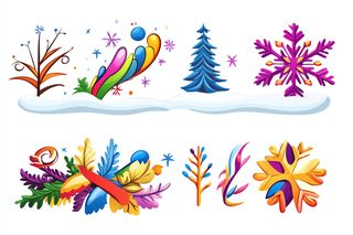 winter elements illustration