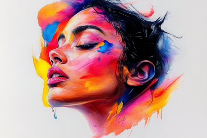 Colorful Woman Portrait