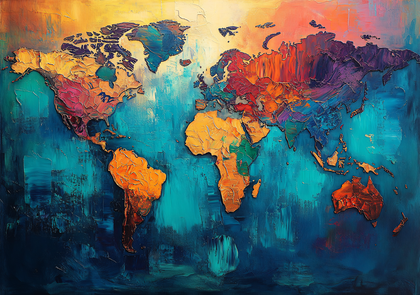 Colorful World Map