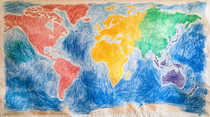 Colorful World Map