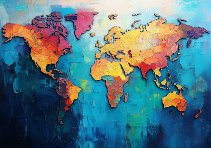 Colorful World Map