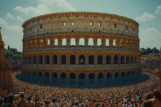Colosseum Crowd Rome