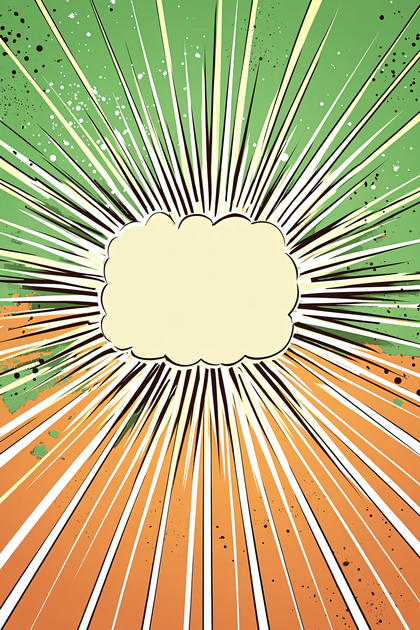 Comic Book Style Radial Background With Speech Bubble