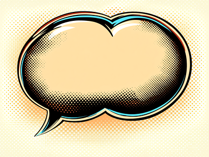 Retro Comic Speech Bubble Graphic