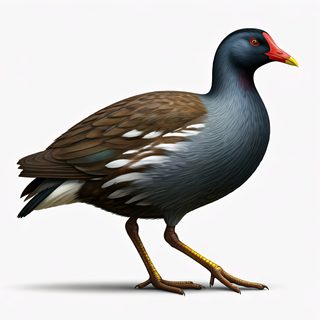 moorhen bird illustration