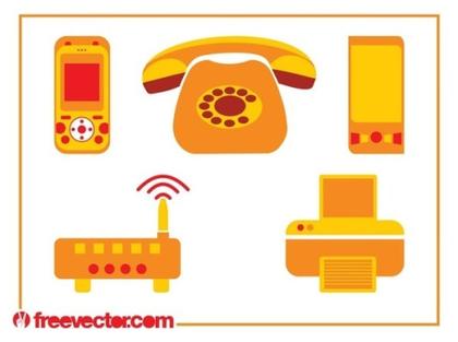 Communication Devices Free Vector