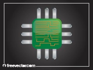 Computer Chip Free Vector