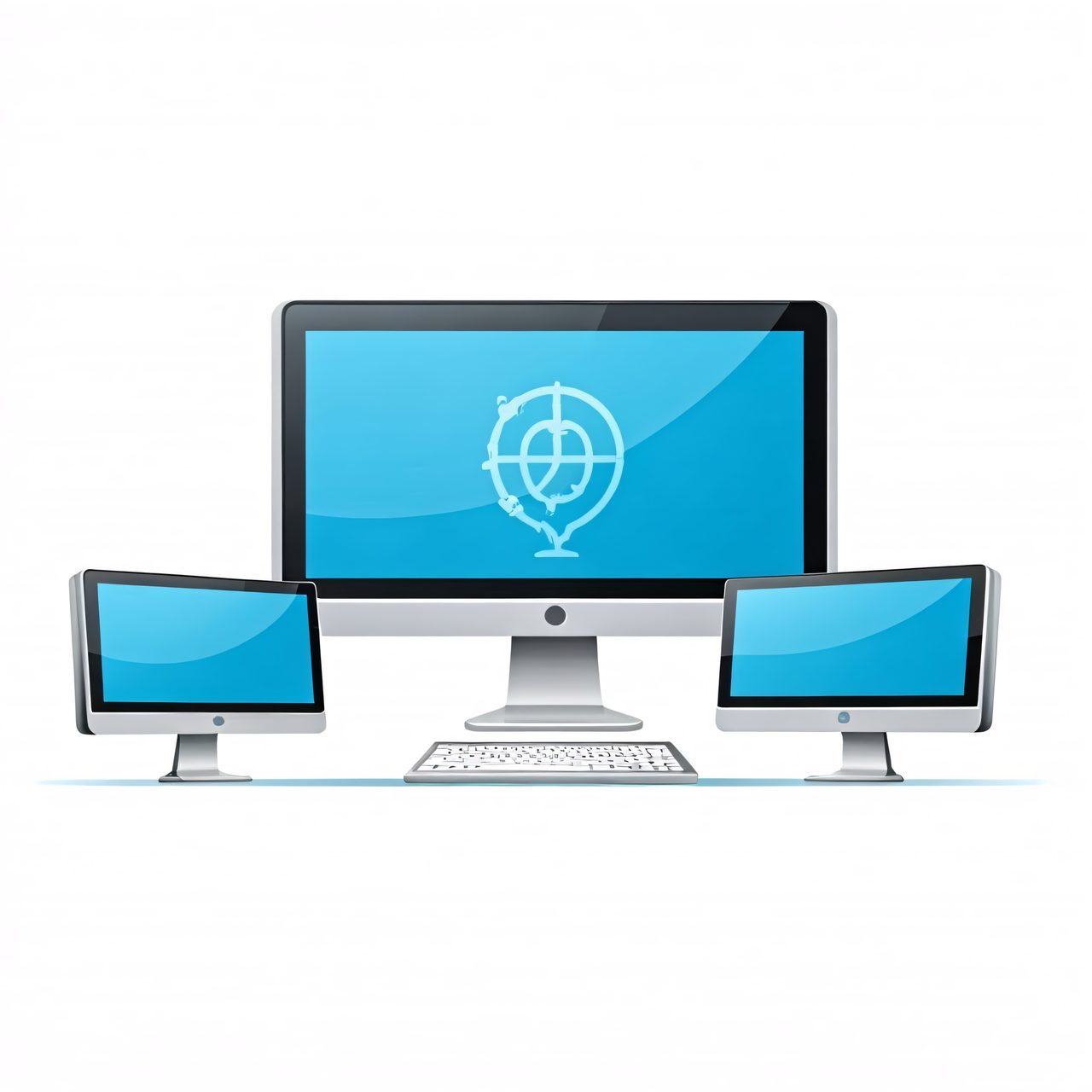 computer monitor setup