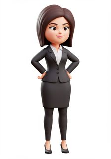 Confident Businesswoman 3D