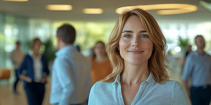 Confident Business Woman In Modern Office