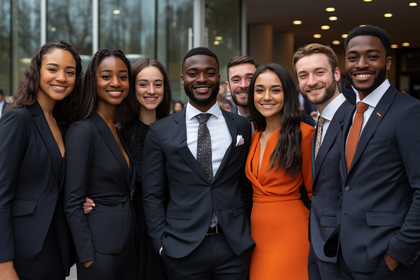 Confident Diverse Group Of Graduates