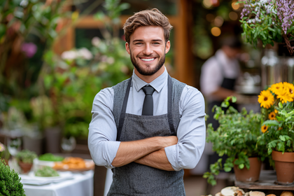 Confident Florist with Arms Crossed