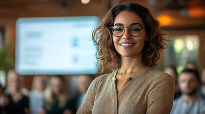 Confident Woman In Business Setting