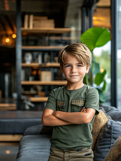 Confident Young Boy
