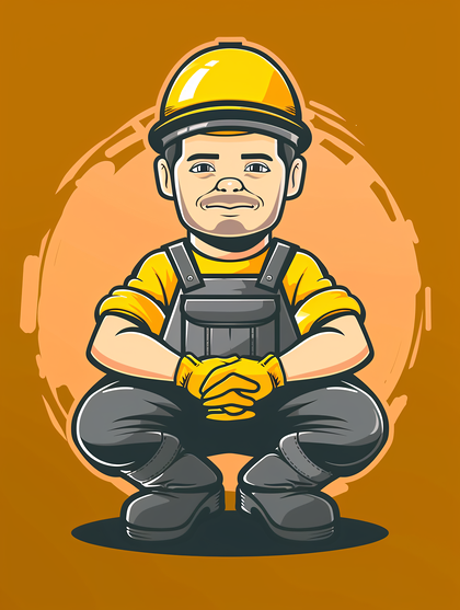 Construction Worker Mascot