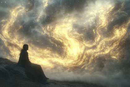 Contemplation Amidst Celestial Wonder