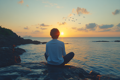 Contemplation At Sunset