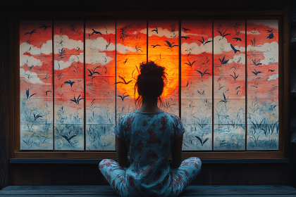 Contemplation At Sunset