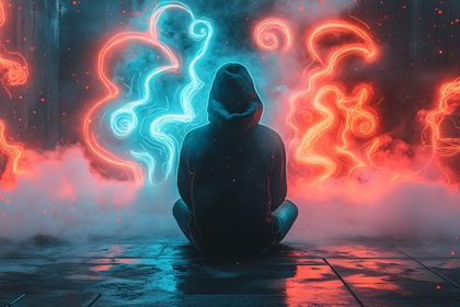 Contemplation In Neon