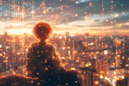 Contemplation Over City Lights
