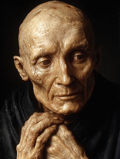 Contemplative Elder Portrait Sculpture