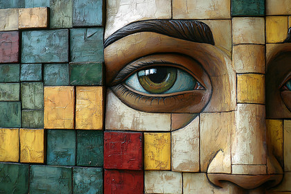 Contemplative Gaze Mosaic