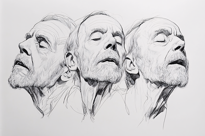 Contemplative Man in Three Views