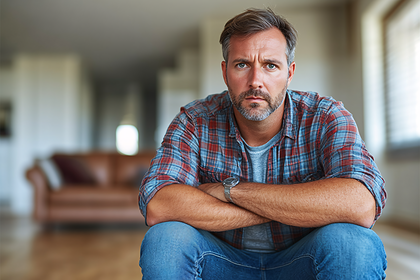 Contemplative Man Portrait