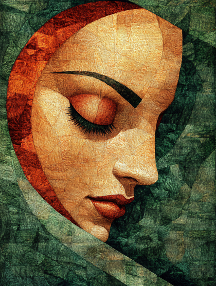 Contemplative Woman in Headscarf