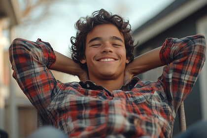 Contented Young Man Relaxing
