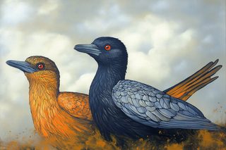 Contrasting Birds Duo