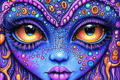 Cosmic Eyes Face