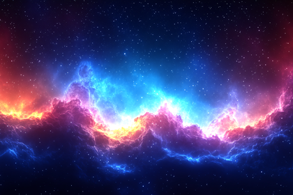 Cosmic Nebula Landscape