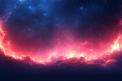 Cosmic Nebula Landscape
