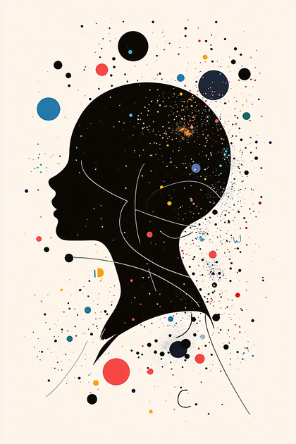 Cosmic Silhouette Portrait