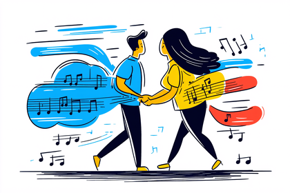 Couple Dancing to Music