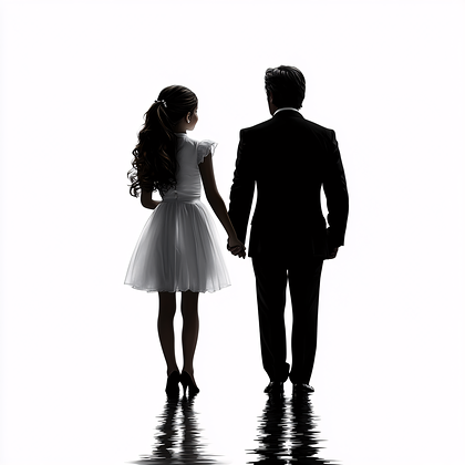 Couple Walking Hand In Hand Silhouette