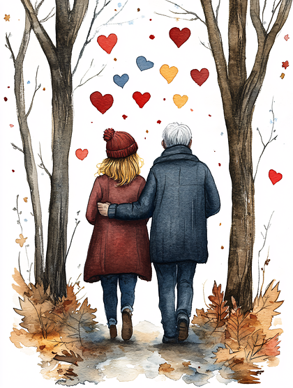 Couple Walking in a Forest