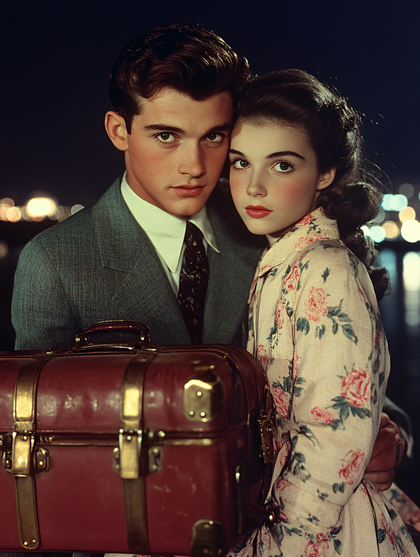 Couple With Suitcase