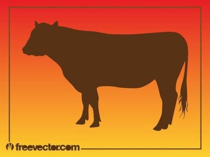 Cow Silhouette Free Vector