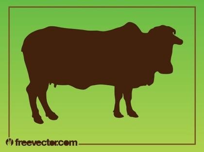 Cow Silhouette Free Vector