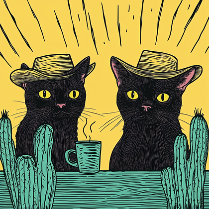 Cowboy Cats And Cacti