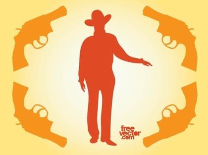 Cowboy Silhouette Free Vector