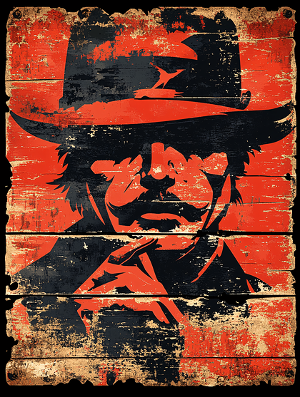 Cowboy Silhouette Wood Sign